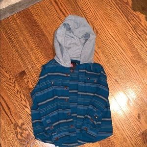 Quiksilver Long Sleeve Hooded Button Down